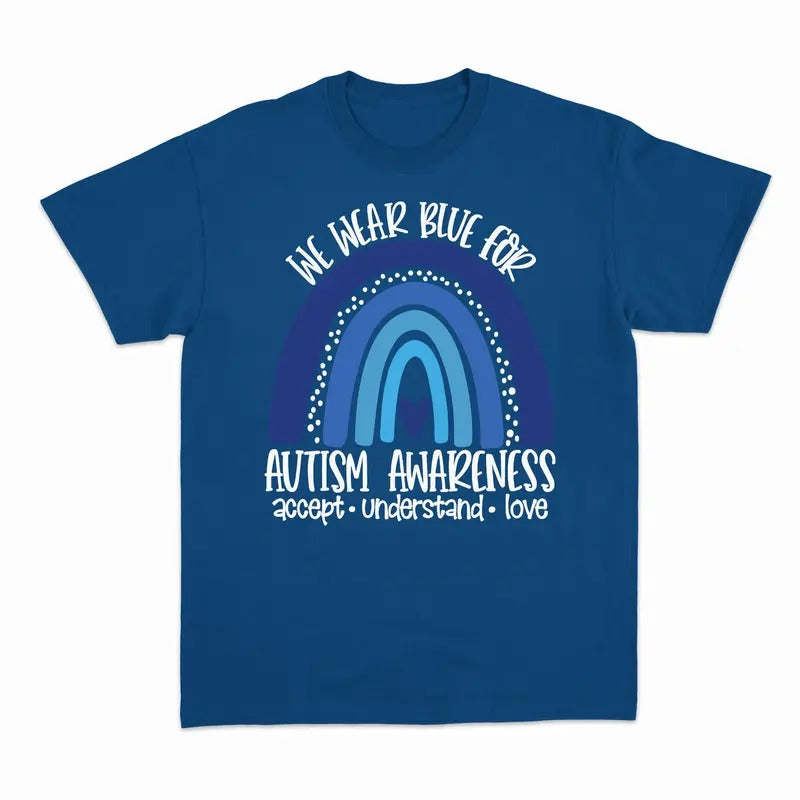 Unisex Autism Shirts Awareness TShirt, In April We Wear Blue, Autism Month, In April We Wear Blue