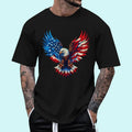 [Unisex Cotton Shirt] American Flag Bald Eagle Patriotic Eagle 4th of July USA T-Shirt