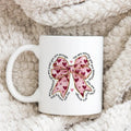 Valentine Ceramic Mug, (11oz, 15oz) - Super Cute Coquette Bow You Are Beautiful Worthy Loved, Gift for Her, Valentine's Day Mug, Coffee Cup