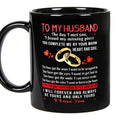Valentine's Day Gift, Husbanf Coffee Mug, To My Husband Cup, Ring Wedding Couple Your Warm Heart And Soul Mug, Gift From Wife Cup, 11 15oz Ceramic Cup