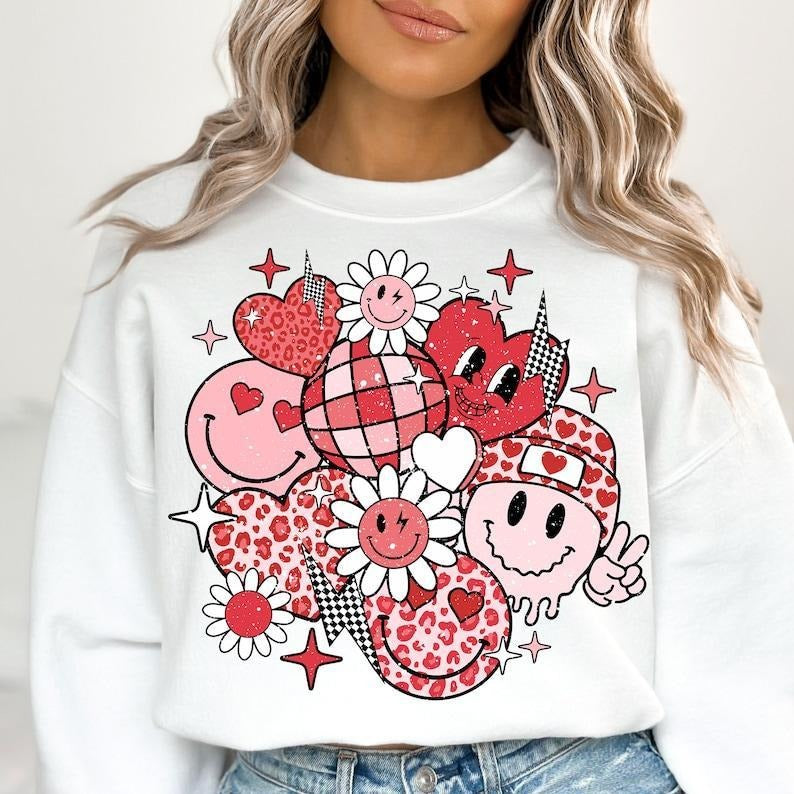 Valentine's Day Sweatshirt For Her Valentine's Day