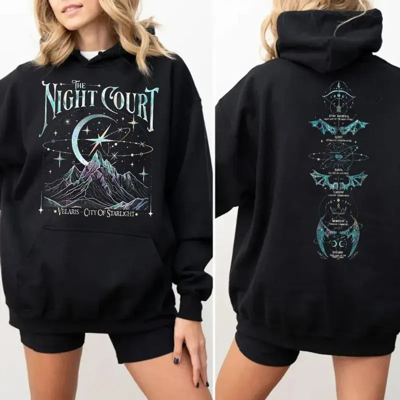 Velaris The Night Court Acotar 2 Sided Shirt, Velaris The Night Court Sweatshirt, Court Of Dreams Hoodie, Inner Circle Acotar Tee, Unisex Sweater Pullover Tee