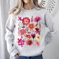 Vibrant Pressed Flower Sweatshirt