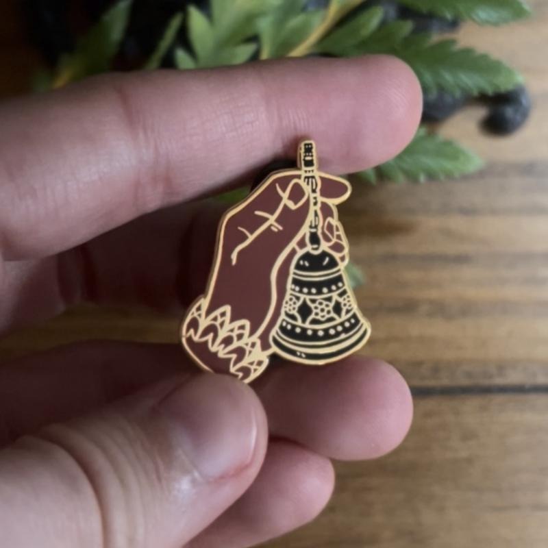 Victorian Bell Hand Enamel Pin