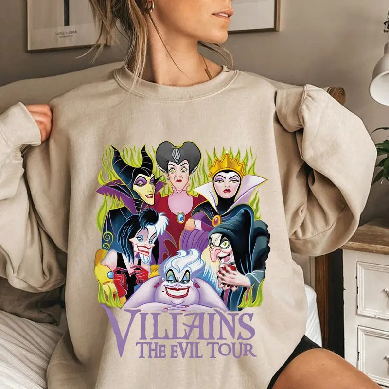 Villains Evil Sweatshirt, Spooky Halloween Tee Shirt, Nightmare Shirt, 90s Film Characters Shirt, Evil And Friends Sweatshirt