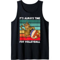 Vintage Cat It's Always Time For Volleyball Lover Tank Top