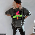 Vintage Neon Mama T-Shirt, Checkered Mama Tee, Lightning Bolt Shirt, Mothers Day Gift