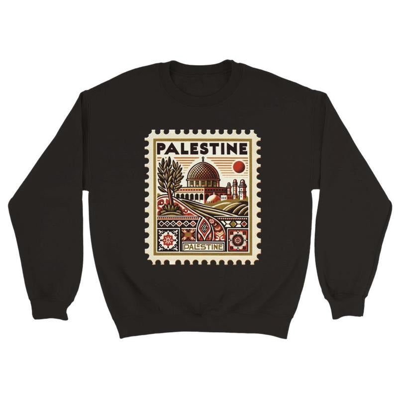 Vintage Palestinee Stamp Sweatshirt - Unisex Cultural Heritage Wear