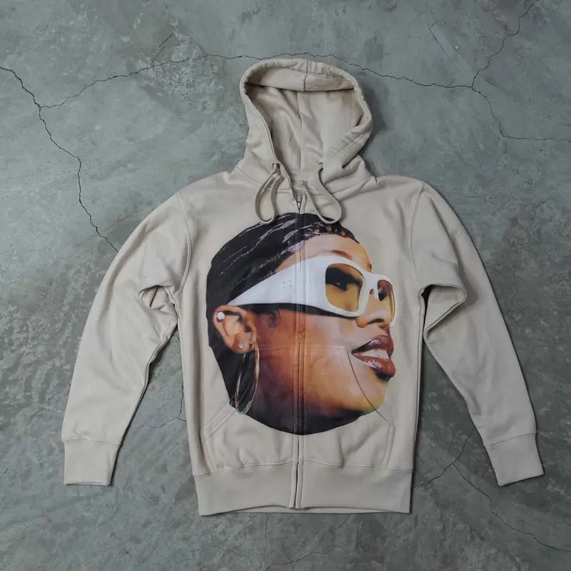 Vintage Style Missy Elliot Unisex Heavy Duty Hoodie