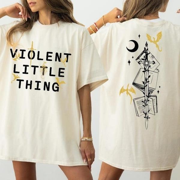 Violent Little Thing 2-Sided Shirt, Fourth Wing Dragon Rider Tee ,Riders Quadrant Tee, For Men, For Women