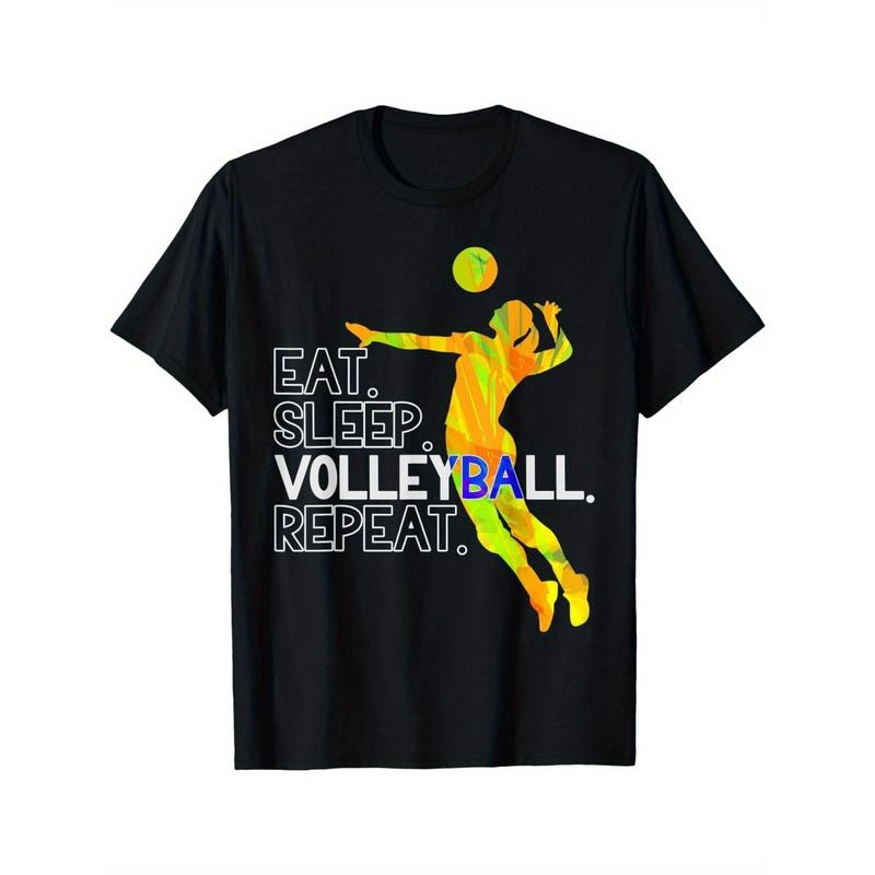 Volleyball Eat. Sleep. Volleyball. Repeat. T-Shirt made in usa