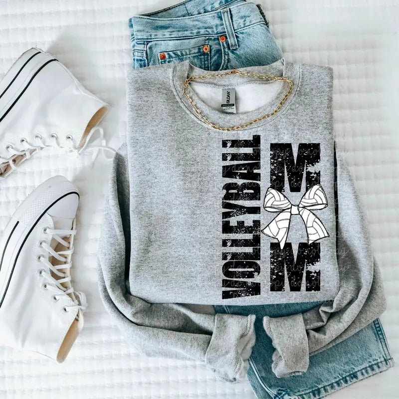 Volleyball Mom Bow DTF Transfers - THIS IS NOT A SHIRT