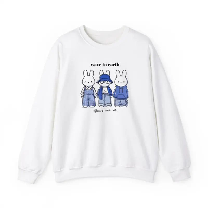 Wave To Earth Miffy Sweatshirt, Wave To Earth  Sweatshirt Memeshirt Menswear Unisex T-Shirts, Hoodie | GrindPrints.com