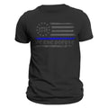 We The People 1776 Thin Blue Line Flag Police Men's T-Shirt Casual Classic