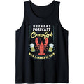 Weekend Forecast Crawfish With a Chance of Beer Stein Boil Tank Top Made in USA