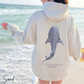 Whale Shark Unisex Hoodie, Beachy Shark Hoodie, Coconut Girl Jesus Hoodie Christian Crewneck Faith Over Fear Surf Hoodie Beach Hoodie Classic Cotton