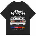 White Ferrarii F40 T-Shirt, Car Enthusiast T-Shirt, Car Clothing