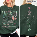Wicked Movie 2Sided Sweatshirt, Wizard of Oz Fan Gift, Witch Pink and Green T-Shirt, Pop Culture Graphic Wicked Musical Shirt, A New Musical Shirts
