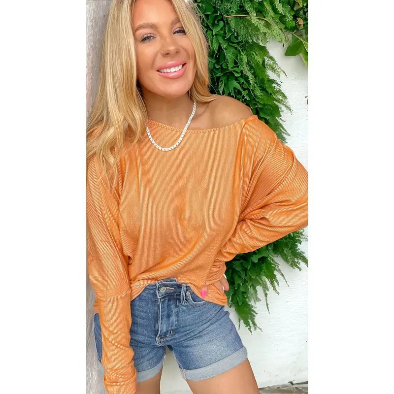 Wifey Material Tangerine Two Tone Top