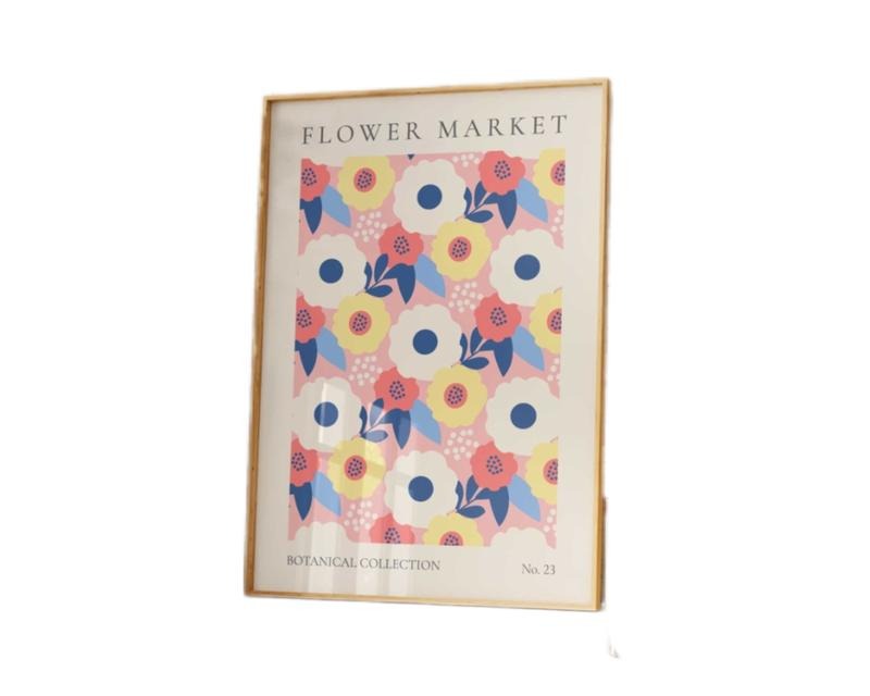 Wild Flower Daisy Wall Art, Flower Market Poster, Living Room Art Print, Bedroom Wall DÉCor, Modern Abstract Floral...