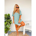 Winning Big Sage Oversized Romper