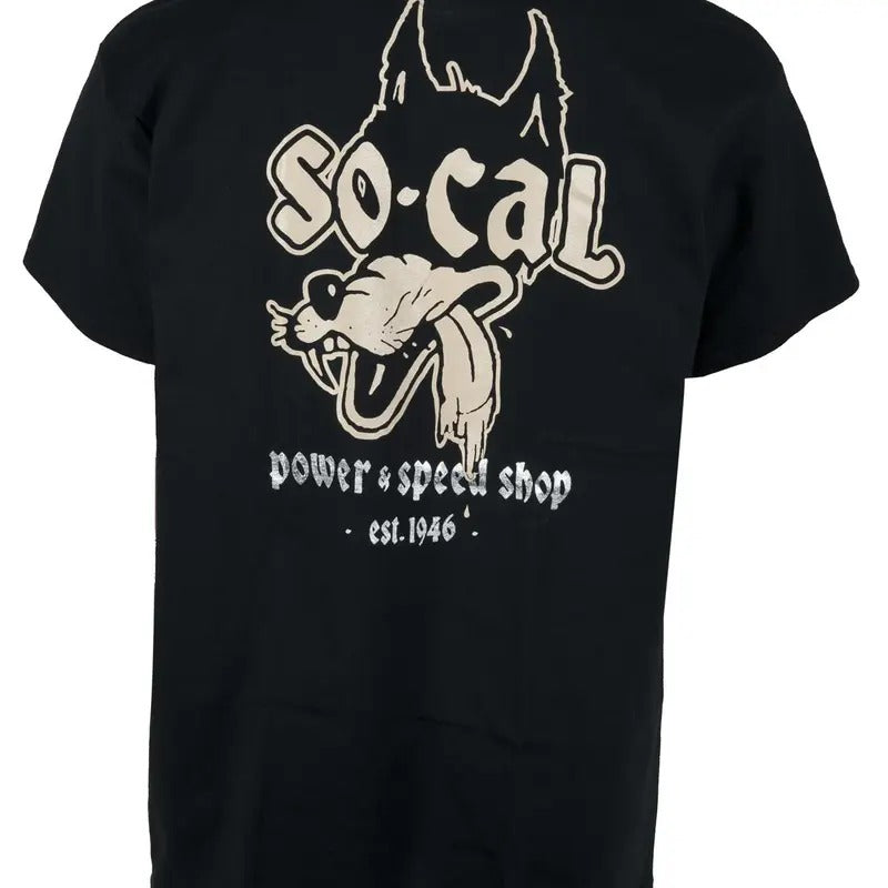 Wolf T-Shirt - Black tees Cotton Crewneck