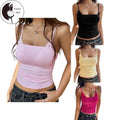 Women's Summer Lace Trim Cami Tops Sleeveless Open Back Bow Tie UpFit Crop Tanks