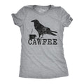 Womens Cawfee T Shirt Funny Coffee Drinking T Shirt Sarcastic Caffeine Joke Funny Womens T Shirts Cute Slimming Top Comfortable Soft Womenswear Funny Coffee Top Women's Novelty Tees Light Grey