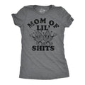 Womens Funny T Shirts Mom Of Lil Shits Sarcastic Mothers Day Tee For Ladies Funny Womens T Shirts Cute Slimming Top Comfortable Soft Womenswear Mother's Day Tops for Women Funny Sarcastic Top Women's Dark Grey