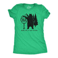 Womens Hike In Groups Bears Like To Have Options T Shirt Funny Hiking Bear Attack Joke Tee For Ladies Funny Womens T Shirts Cute Slimming Top Comfortable Soft Womenswear Sarcastic Tops for Women Funny Green -