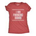 Womens I Am Freaking Merry T Shirt Funny Christmas Spirit Holiday Party Graphic Tee Funny Womens T Shirts Cute Slimming Top Comfortable Soft Womenswear Christmas Tops for Women Women's Novelty Tees Red