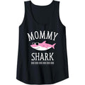 Womens Mommy Shark Funny Mom Tank Top MADE IN USA