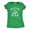 Womens Regifter T Shirt Funny Xmas Giving Recycled Presents Tee For Ladies Funny Womens T Shirts Cute Slimming Top Comfortable Soft Womenswear Christmas Tops for Women Women's Novelty Tees Green -