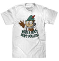 Woodsy Owl Give a Hoot Don't Pollute on Recycled T-Shirt - White