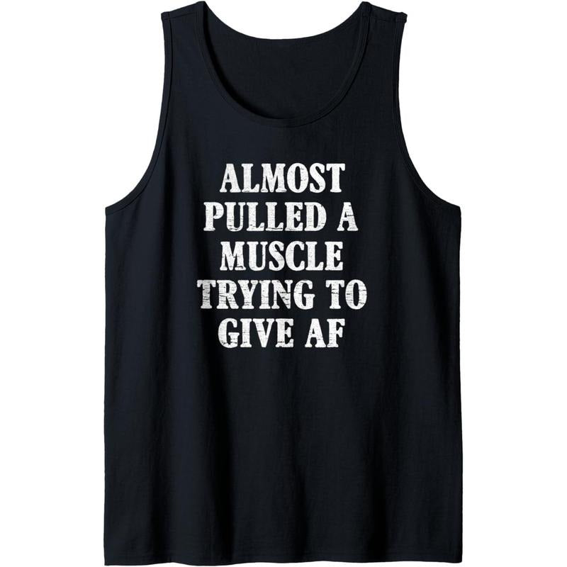 Workout Funny Saying Gym Quote Sarcastic Exercise Fitness Tank Top