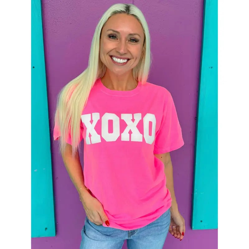 XOXO Neon Pink Tee