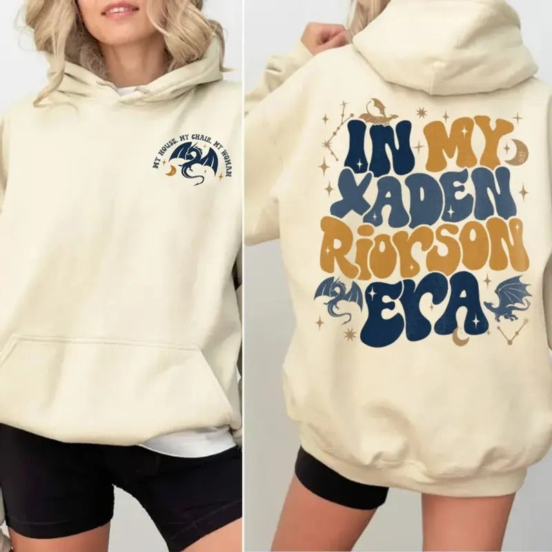 Xaden Riorson Sweatshirt, In My Xaden Riorson Era Shirt, Fourth Wing Inspired, Iron Flame Hoodie, Dragon T Shirt,...