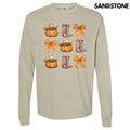 YEEHAW Pumpkin Collage Long Sleeve Comfort Colors T-Shirt 'NLB'