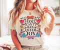 You can't ban queer joy shirt | queer joy shirt | trans joy shirt | retro floral lgbtq | lgbtq wildflower | queer | lesbian | nonbinary tee Hoodie, T-shirt and sweater