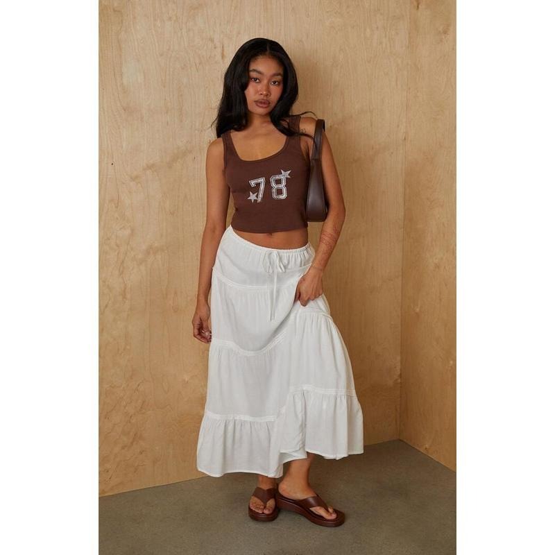 Your Favorite Women's Tiered Maxi Skirt - Multicolor