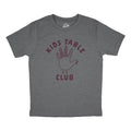 Youth Kids Table Club T Shirt Funny Thanksgiving Dinner Turkey Hand Tee Funny T Shirts Thanksgiving Tops for Kids Funny Food Short Sleeve Novelty Tees for Kids Dark Grey