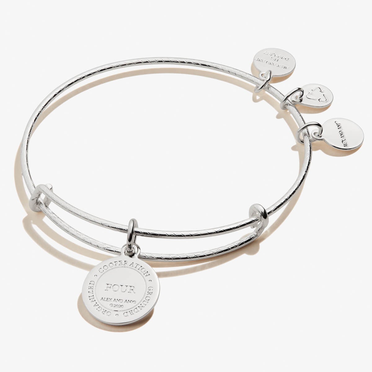 Number 4 Charm Bangle | Precise, Trust, and Grounded