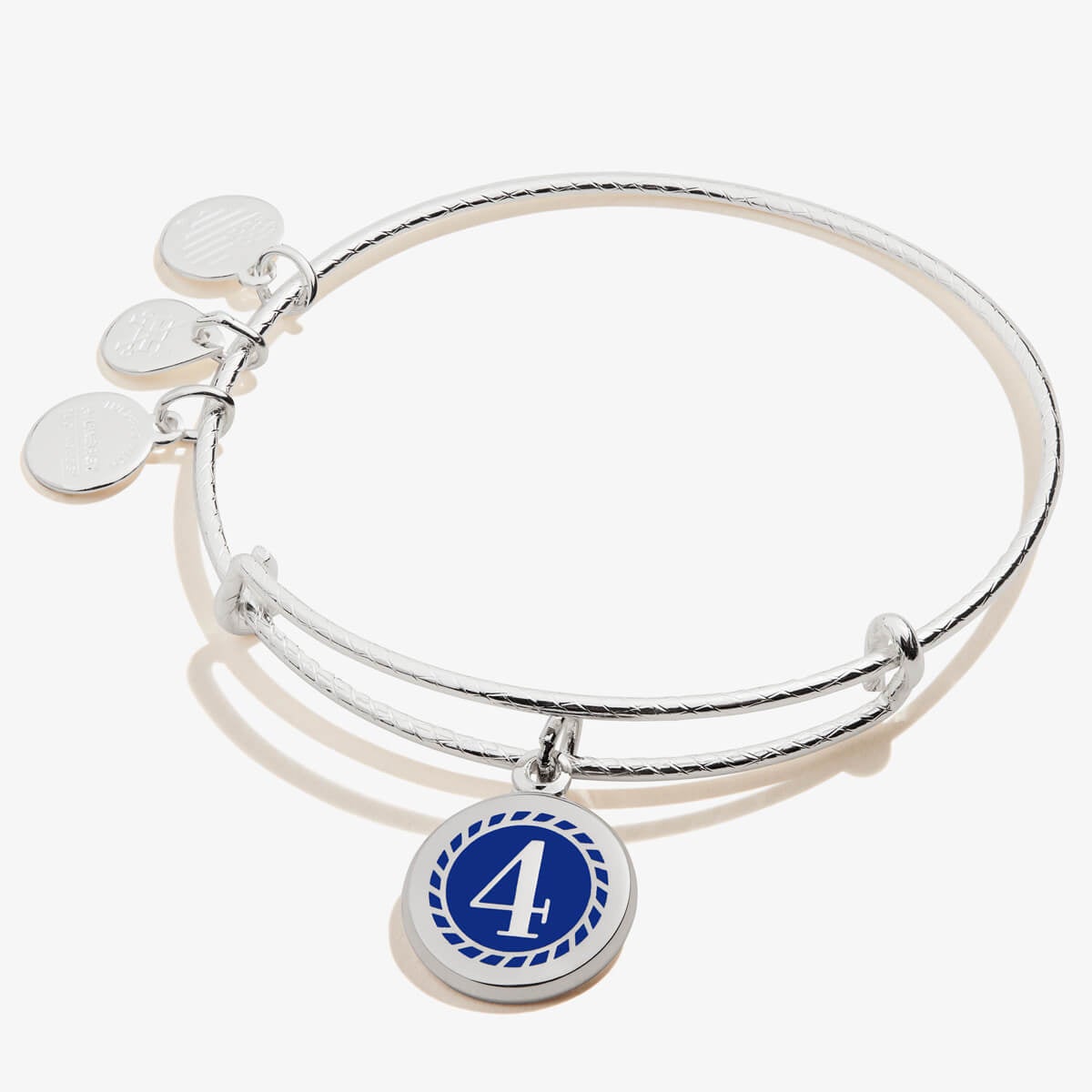 Number 4 Charm Bangle | Precise, Trust, and Grounded