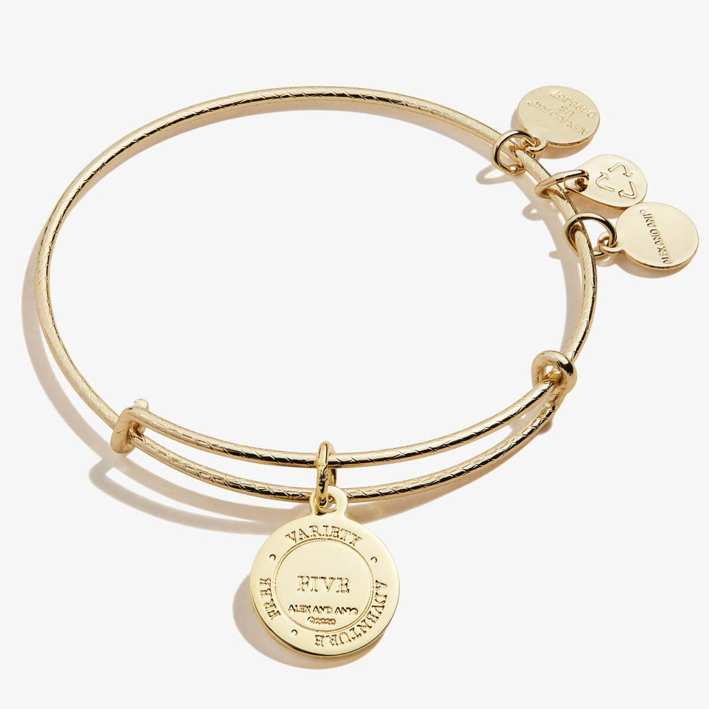 Number 5 Charm Bangle | Free, Variety, and Adventure