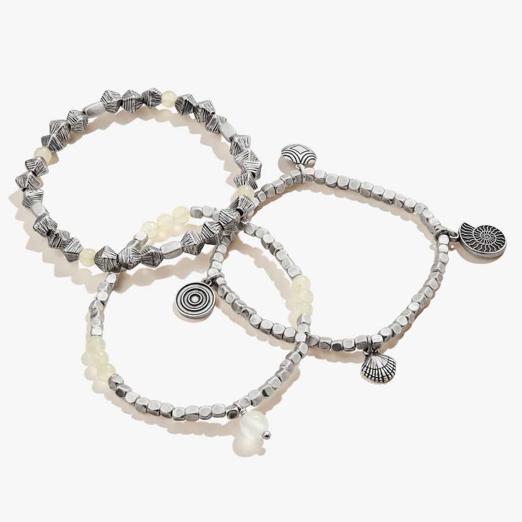 Nautilus + Ocean Beach Multi-Charm Stretch Bracelets, Set of 3