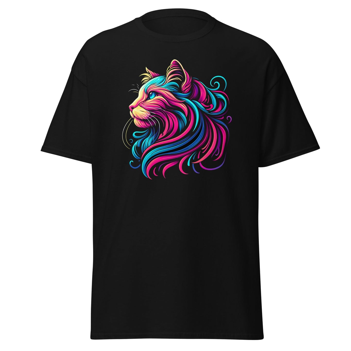 Abstract Cat TÃ¢â‚¬â€˜Shirt Ã¢â‚¬â€œ Artistic Feline Graphic Tee in Bold Colors