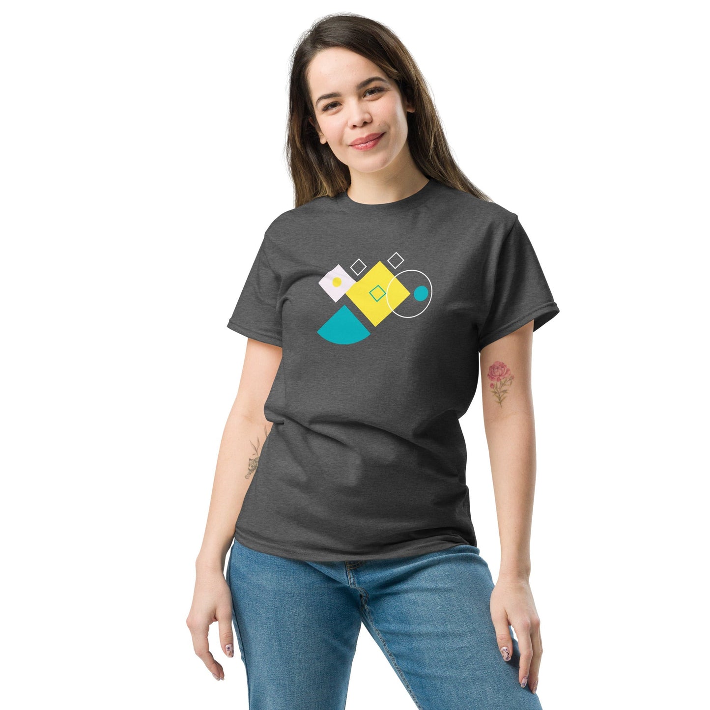 Abstract Geometry TÃ¢â‚¬â€˜Shirt Ã¢â‚¬â€œ Modern Geometric Graphic Cotton Tee