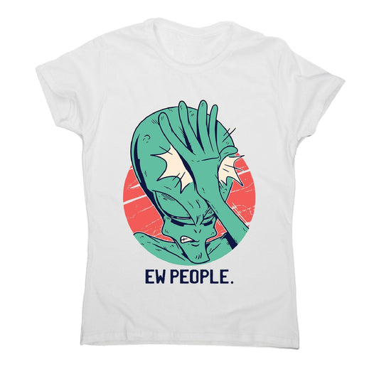 Alien facepalm - women's funny illustrations t-shirt