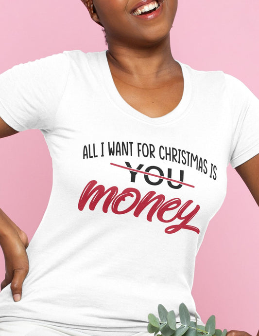 Premium All I Want for Christmas TÃ¢â‚¬â€˜Shirt Festive Graphic Cotton Tee