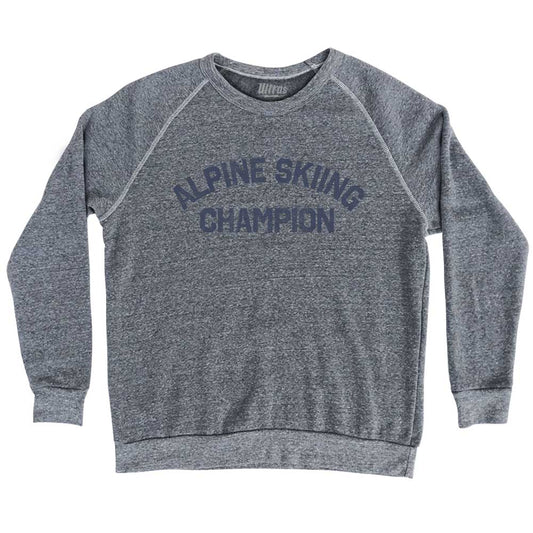 Alpine Skiing Champion Adult Tri-Blend Sweatshirt Style002